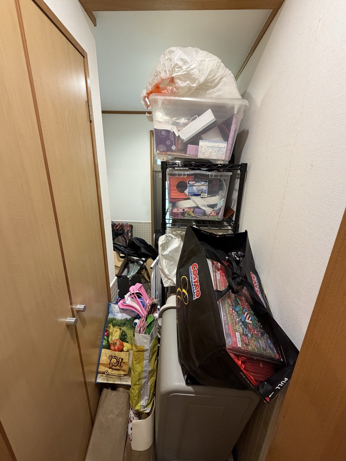 片づけ前の収納の写真
